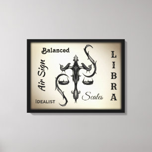 Libra Zodiac Symbol Canvas Print