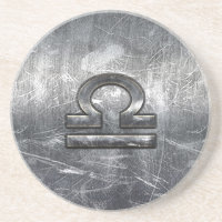 Libra Zodiac Symbol Distressed Industrial Steel
