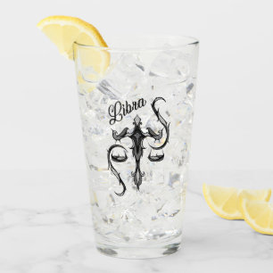 Libra Zodiac Symbol Glass