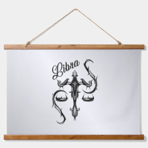 Libra Zodiac Symbol Hanging Tapestry