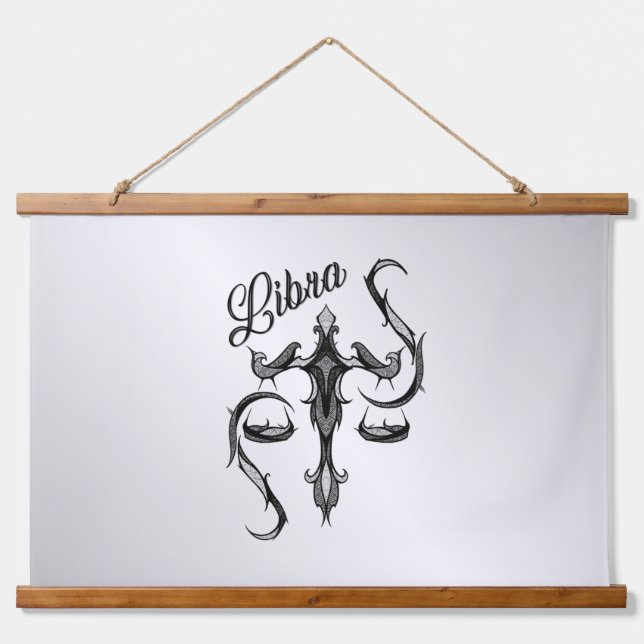 Libra Zodiac Symbol Hanging Tapestry (Front)
