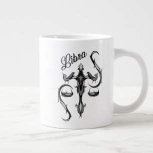 Libra Zodiac Symbol Large Coffee Mug