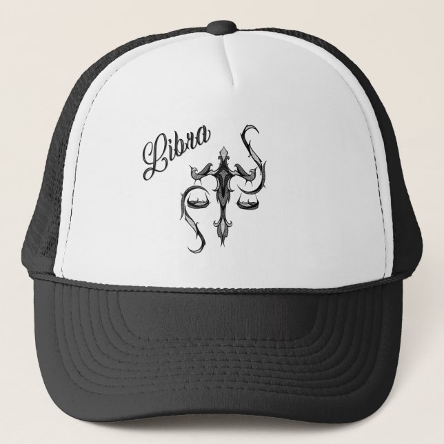 Libra Zodiac Symbol Trucker Hat (Front)