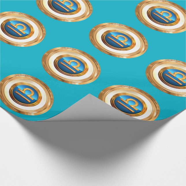 Libra Zodiac Symbol Wrapping Paper (Corner)
