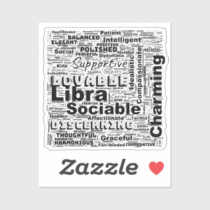Libra Zodiac Word Cloud Inspiration