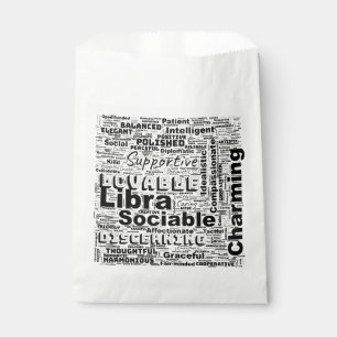 Libra Zodiac Word Cloud Inspiration Favour Bags