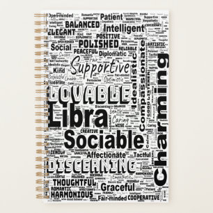 Libra Zodiac Word Cloud Inspiration  Planner
