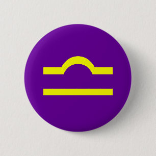 LIBRA, ZODIACAL SIGN 6 CM ROUND BADGE
