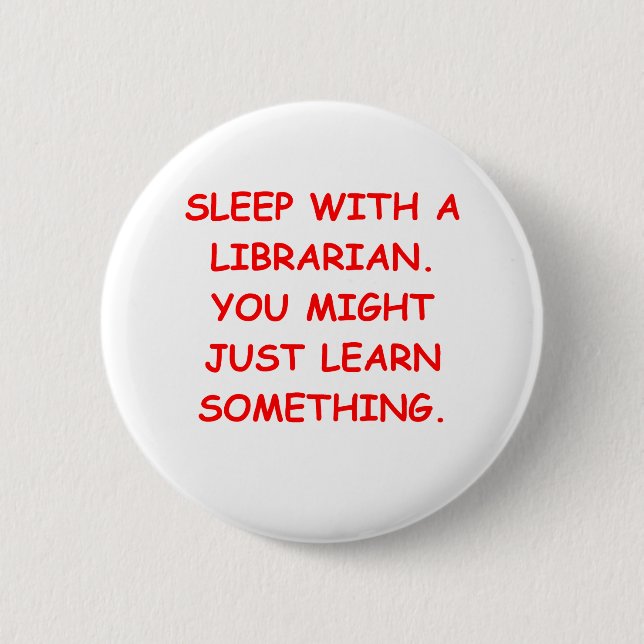 librarian 6 cm round badge (Front)