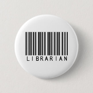 Librarian Bar Code 6 Cm Round Badge