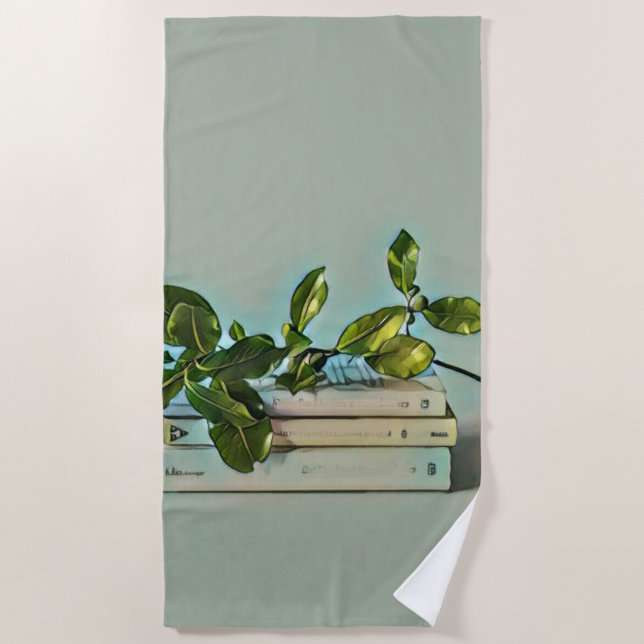 Librarian birthday gift beach towel (Front)