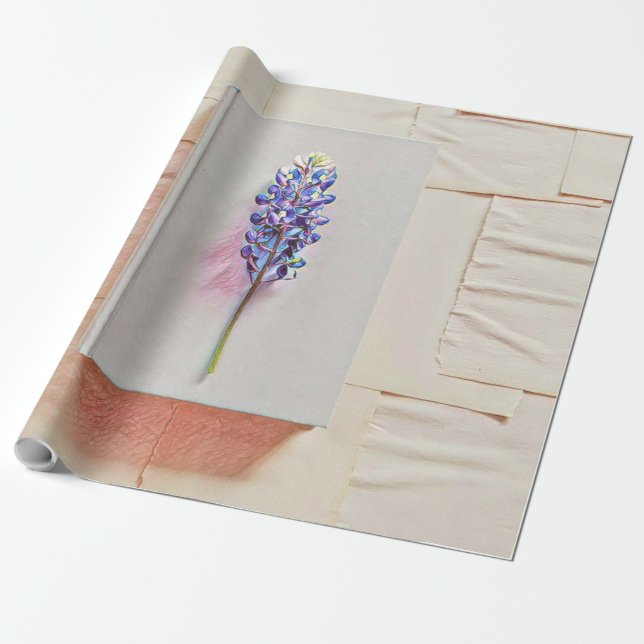 Librarian birthday gift wrapping paper (Unrolled)