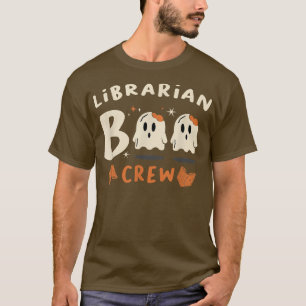 Librarian Boo Crew Bookworm Boys Girls Halloween C T-Shirt