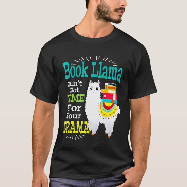 Librarian Book Llama Lover  Reader Men Women T-Shirt (Front)