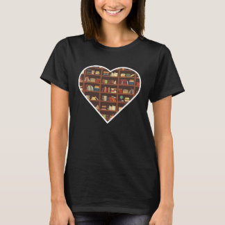 Librarian Book  Reading Reader Heart T-Shirt