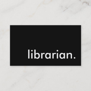 librarian. business card