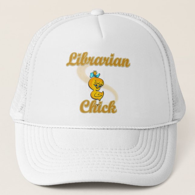 Librarian Chick Trucker Hat (Front)
