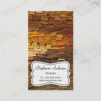 Librarian Colourful Books Business Card