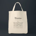 Librarian Definition Appreciation Gift Tote Bag<br><div class="desc">This definition of a Librarian proudly displayed is both a meaningful and practical gift.</div>