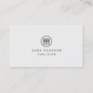 Librarian Elegant Books Icon Publishing Business Card