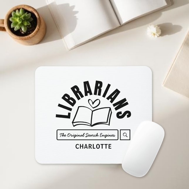 Librarian Funny Saying Book Lovers Gift Mouse Pad (Creator Uploaded)