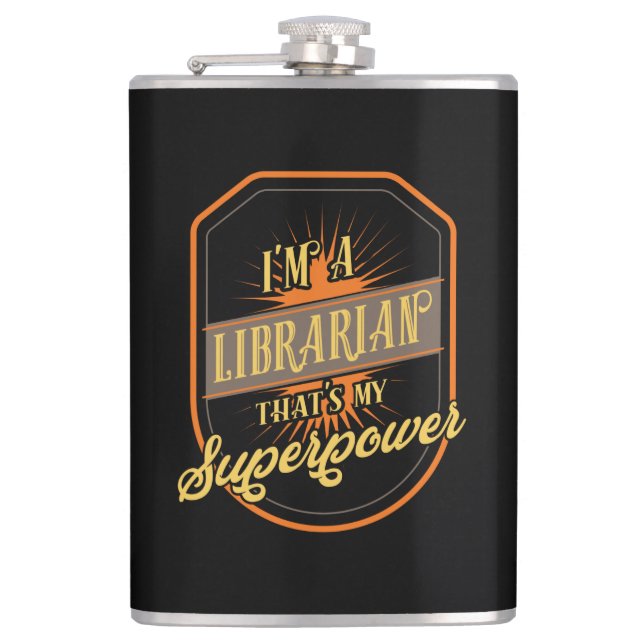 Librarian Hip Flask (Front)