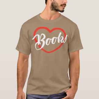 Librarian I Love Books Heart Book Lover Reading Bo T-Shirt
