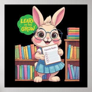 🐰📚 Librarian-in-Training Star – Rabbit Edition Poster