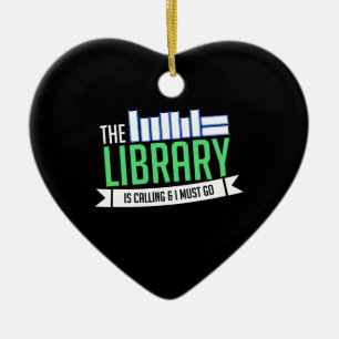 Librarian Library Books Gift Ceramic Tree Decoration