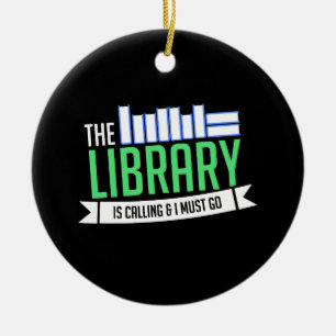 Librarian Library Books Gift Ceramic Tree Decoration