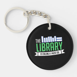 Librarian Library Books Gift Key Ring