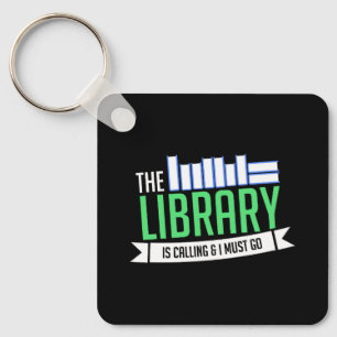 Librarian Library Books Gift Key Ring