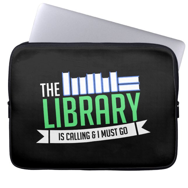 Librarian Library Books Gift Laptop Sleeve (Front)