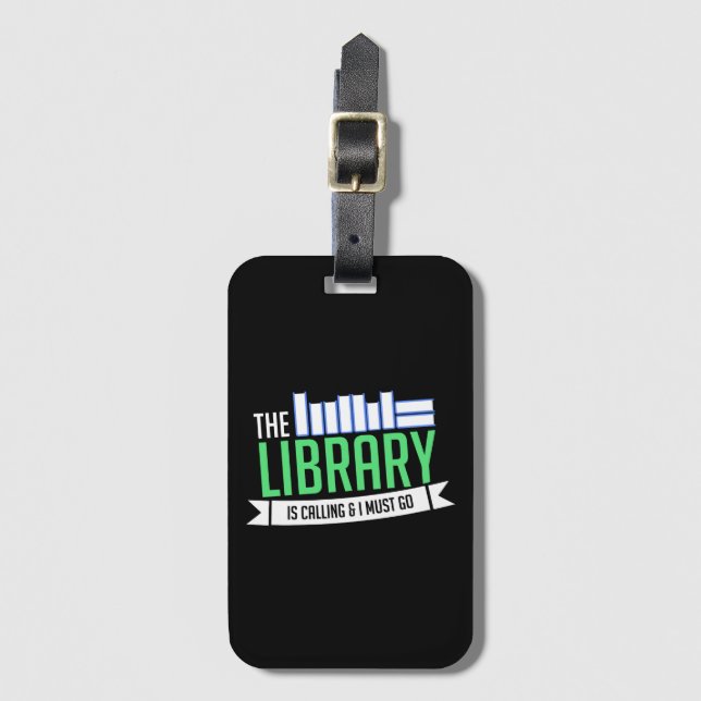 Librarian Library Books Gift Luggage Tag (Front Vertical)