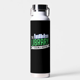 Librarian Library Books Gift Water Bottle