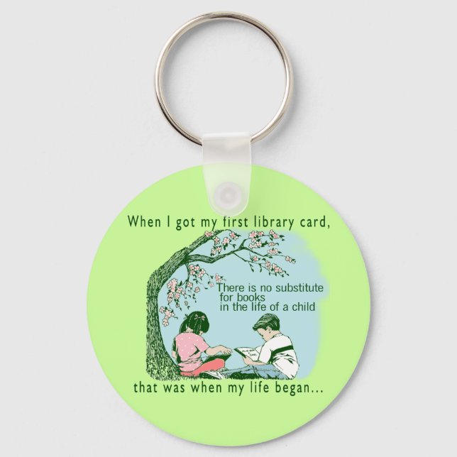 Librarian Library Key Ring (Front)