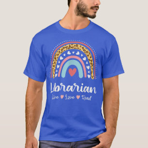 Librarian Library Squad Book Lover Rainbow Cute Li T-Shirt