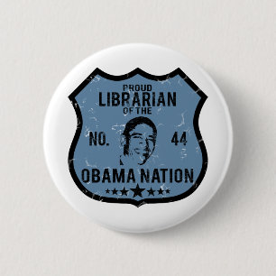 Librarian Obama Nation 6 Cm Round Badge