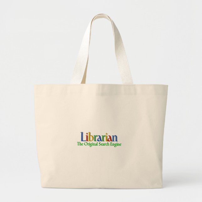 Librarian Original Search Engine Large Tote Bag (Front)