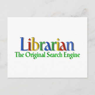 Librarian Original Search Engine Postcard