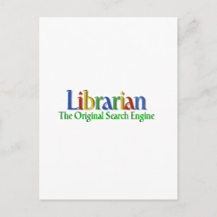 Librarian Original Search Engine Postcard