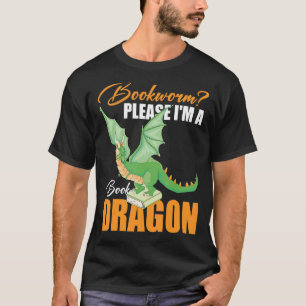 Librarian Reading Bookworm Please Im A Book Drago T-Shirt