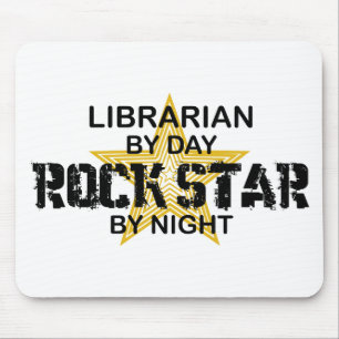 Librarian Rock Star by Night Mouse Pad