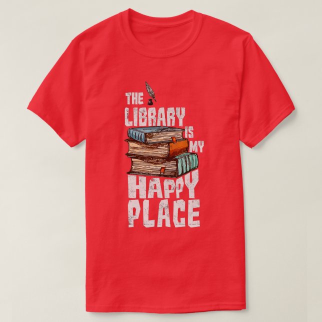 Librarian Shirt Funny Library Shirt Reading Book L (Design Front)