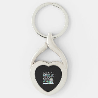 Librarian There's Snow Place Like The Library Key Ring