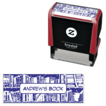 Librarian's Personalised Name Manga Stamp