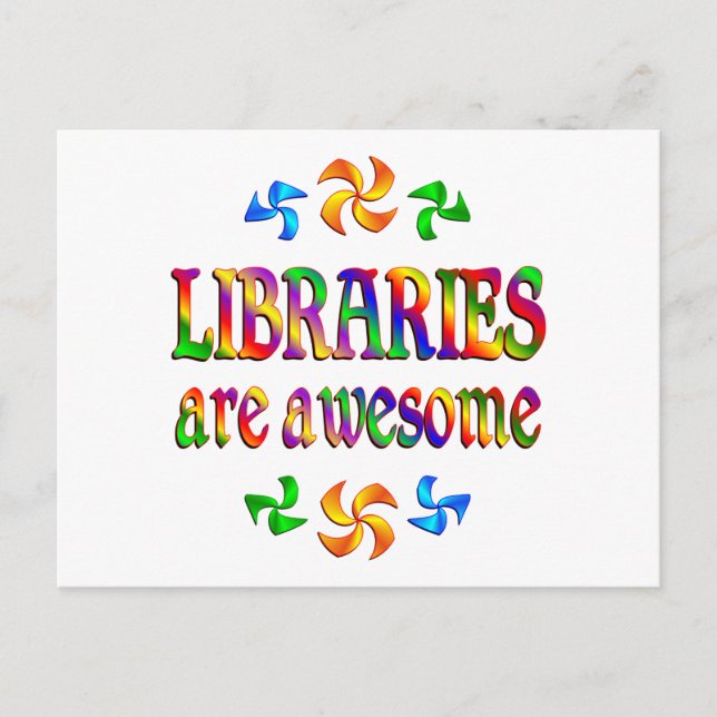 Libraries are Awesome Postcard (Front)