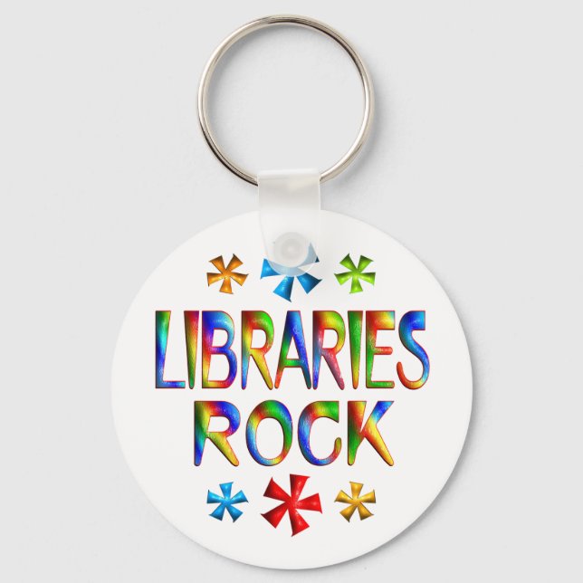 LIBRARIES ROCK KEY RING (Front)