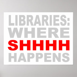 Libraries Where SHHH Happens Wall Art