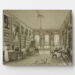 Library as Sitting Room, Cassiobury Park, c.1815, Plaque
